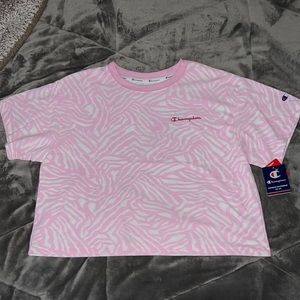 BRAND NEW PINK PRINTED CHAMPION SHIRT